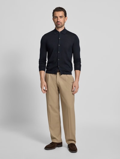 Emporio Armani Wollcardigan mit Kentkragen Marine 1