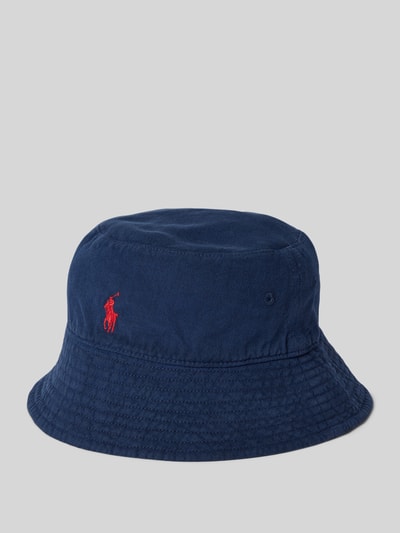 Polo Ralph Lauren Bucket Hat aus Leinen mit Label-Detail Dunkelblau 1