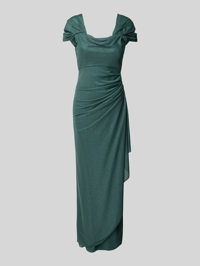 Vera Mont Avondjurk in off shoulder-look met plooien Groen - 2