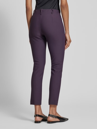 Marc Cain Stoffen broek met verkorte pasvorm Aubergine - 5