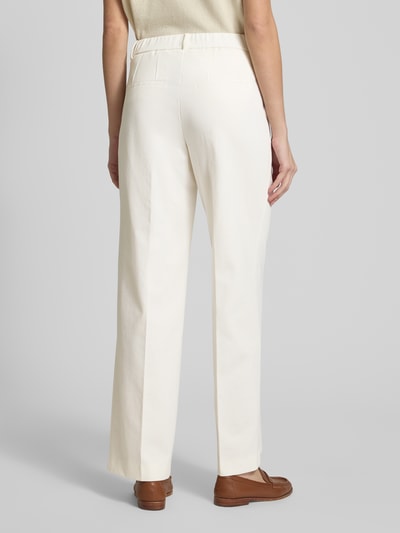 STEHMANN Straight Leg Stoffhose mit Eingrifftaschen Modell 'Fenja' Offwhite 5