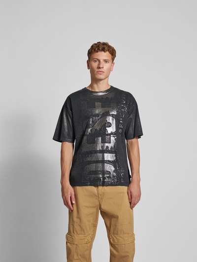 Diesel Regular Fit T-Shirt im Used-Look Black 4