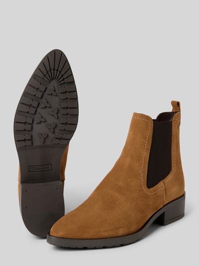 Tamaris Chelsea-boots van suède Cognac - 4