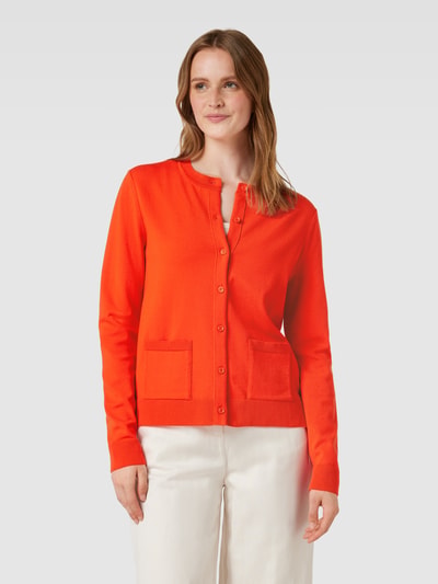 Marc Cain Strickjacke mit Label-Applikation Modell 'ADDITIONS' Hellrot 4