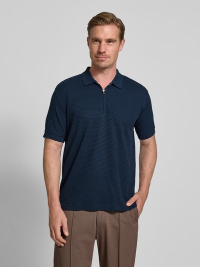 SELECTED HOMME Regular fit poloshirt van puur katoen, model 'ISAAC' Marineblauw - 4