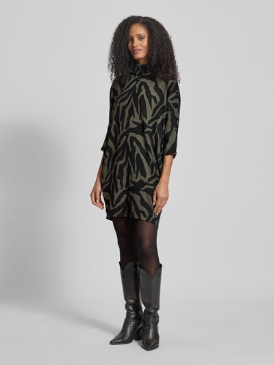 Apricot Minikleid mit Rollkragen Khaki 1