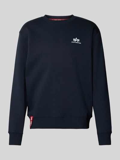 Alpha Industries Sweatshirt mit Label-Print Dunkelblau 1