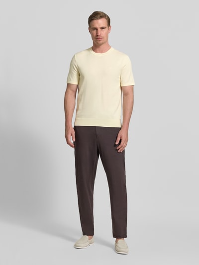 CK Calvin Klein Regular Fit T-Shirt aus reiner Baumwolle Hellgelb 1