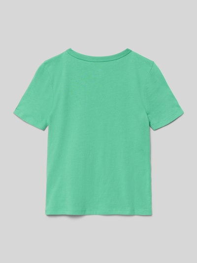 Productfoto, Regular Fit T-shirt met logoprint van GAP voor kinderen van puur katoen, ronde hals, ruglengte maat 116: 47 cm, groene kleur.