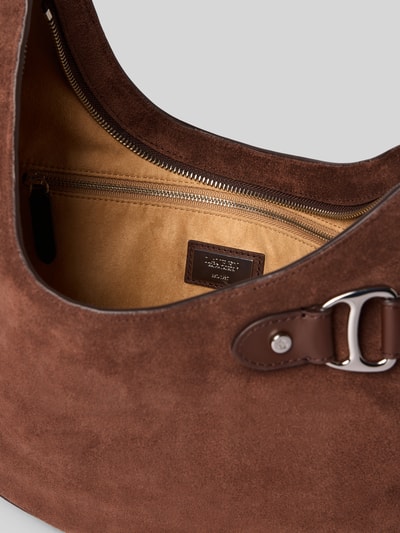 Lauren Ralph Lauren Handtas van echt runderleer met sierapplicatie Donkerbruin - 5