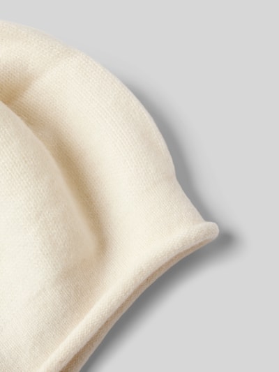 Seeberger Kaschmir-Beanie mit Label-Detail Offwhite 2