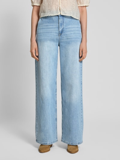 My Essential Wardrobe Wide leg jeans met steekzakken, model 'Tusa' Lichtblauw - 4
