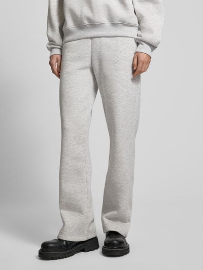 Gina Tricot Straight Leg Sweatpants mit elastischem Bund Hellgrau Melange 4