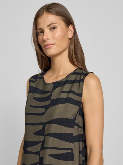 OPUS Knielanges Kleid mit Rundhalsausschnitt Modell 'Wenola' Petrol 3