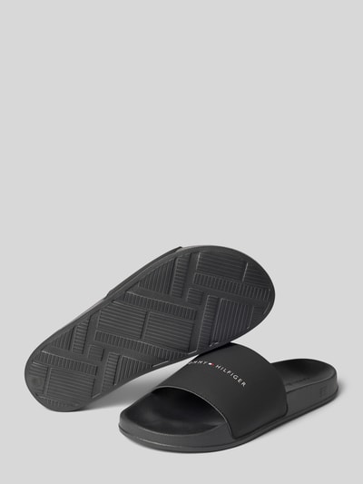 Tommy Hilfiger Klapki basenowe z nadruk z logo Czarny 4