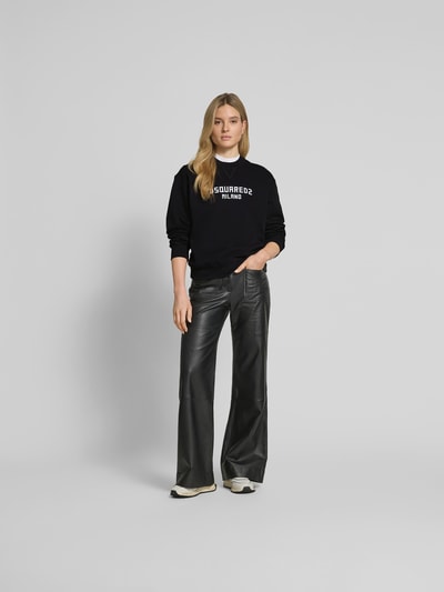 Dsquared2 Oversized Sweatshirt mit Label-Print Black 1