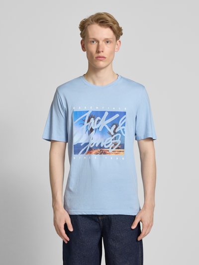 Jack & Jones T-Shirt mit Rundhalsausschnitt Modell 'COLTON' Hellblau 4