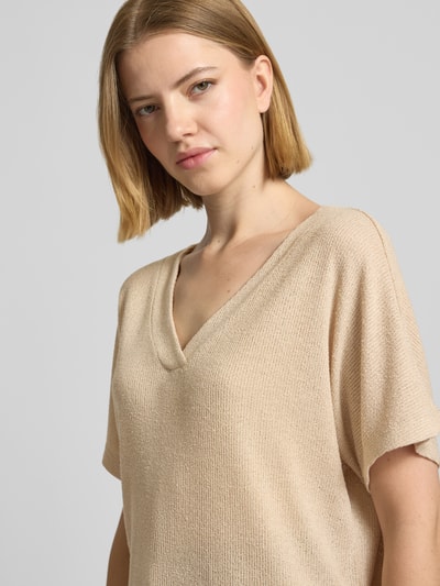 Soyaconcept Strickshirt mit V-Ausschnitt Modell 'Delia' Sand 3
