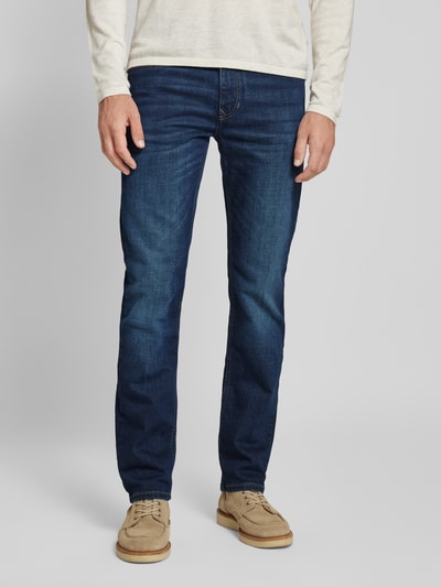 MAC Straight fit jeans in 5-pocketmodel, model 'ARNE' Donkerblauw - 4