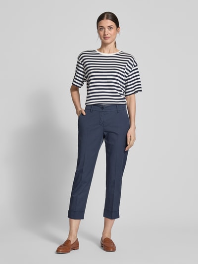 Raffaello Rossi Regular Fit Chino mit verkürztem Schnitt Modell 'DORA' Marine 1