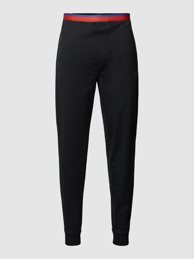 BOSS Pyjama-Hose mit elastischem Bund in Kontrastfarben Black 1