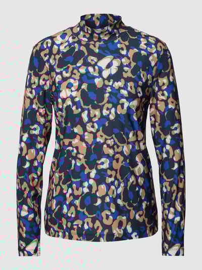Betty Barclay Shirt met lange mouwen, all-over motief en opstaande kraag Koningsblauw - 2