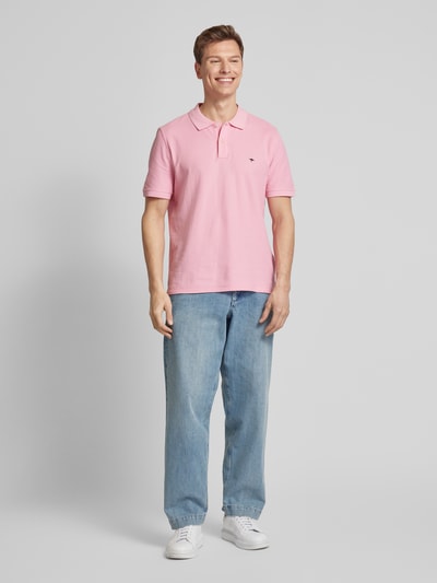 Fynch-Hatton Regular fit poloshirt met logostitching Roze - 1