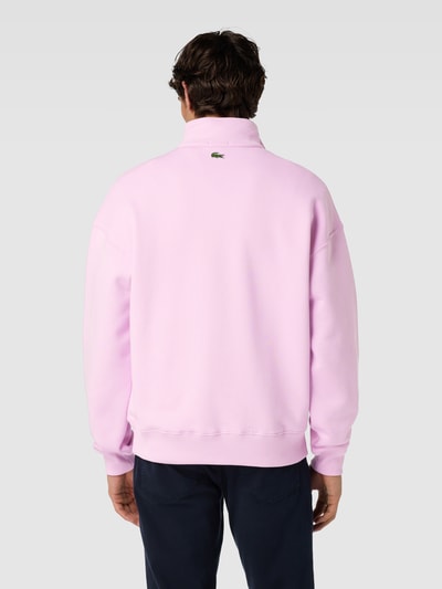 Lacoste Loose fit sweatshirt met opstaande kraag en ritssluiting Roze - 5