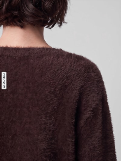 Garcia Regular Fit Pullover mit Viskose-Anteil Mittelbraun 3