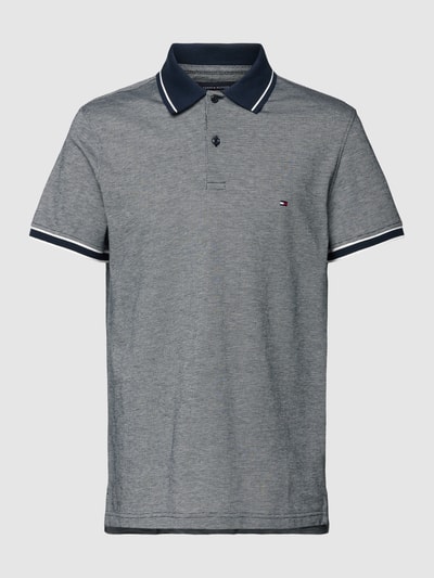 Tommy Hilfiger Poloshirt met logostitching Marineblauw - 2