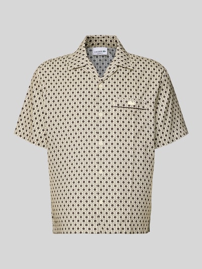 Lacoste Relaxed fit vrijetijdsoverhemd van een mix van katoen en viscose Ecru - 2
