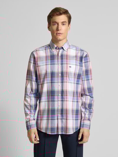Fynch-Hatton Regular Fit Freizeithemd mit Logo-Stitching Modell 'Oxford' Koralle 4