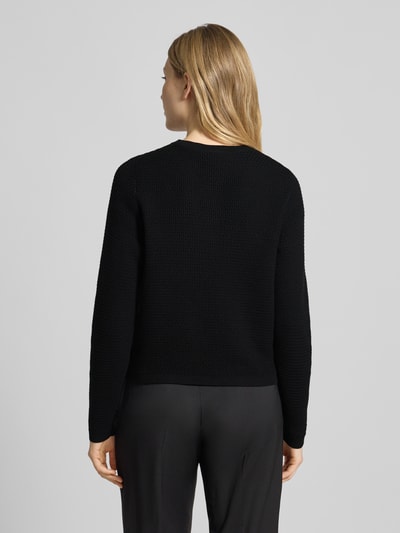 s.Oliver BLACK LABEL Kurtka z dzianiny o kroju regular fit z mieszanki bawełny Czarny 5