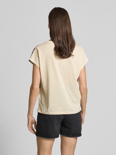 Tom Tailor Regular Fit T-Shirt aus reiner Baumwolle Beige 5
