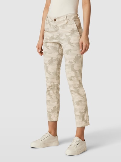 Mason's Slim fit chino met all-over motief, model 'JACQUELINE CURVY' Beige - 4