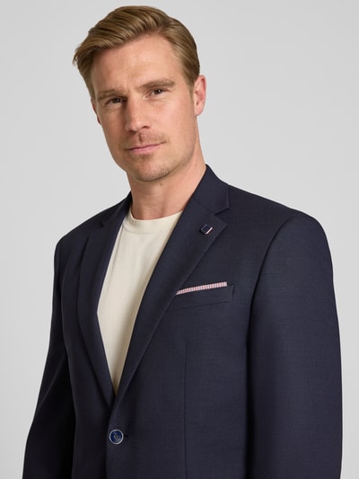 HECHTER PARIS Slim Fit 2-Knopf-Sakko mit Pattentaschen Marine 3