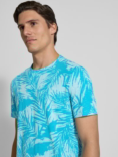 s.Oliver RED LABEL Regular Fit T-Shirt aus reiner Baumwolle Blau 3