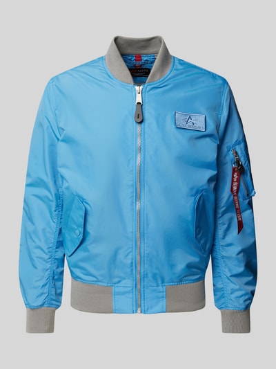 Alpha Industries Bomberjacke mit Label-Badge Blau 2