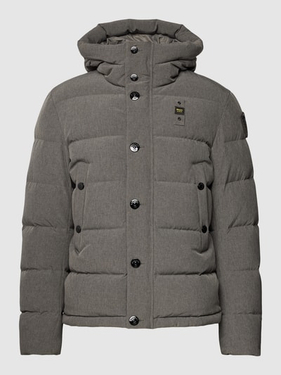 Blauer Usa Daunenjacke mit Kapuze Anthrazit 2