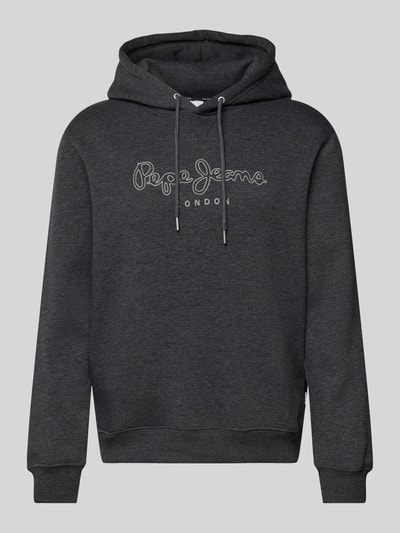 Pepe Jeans Hoodie mit Label-Stitching Modell 'New Nouvel' Dunkelgrau 2