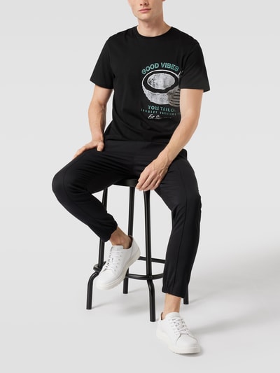 Tom Tailor T-Shirt mit Statement-Print Black 1