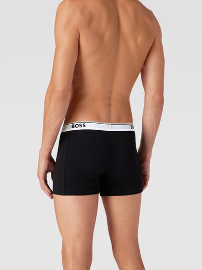 BOSS Boxershort met logo in band in een set van 3 stuks, model 'Power' Zwart - 4