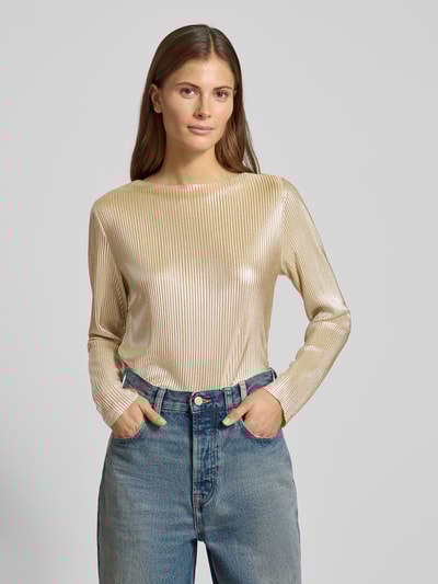Zero Longsleeve mit Rippenstruktur Gold 4