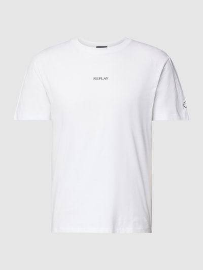 Replay T-shirt z nadrukiem z logo Biały 2