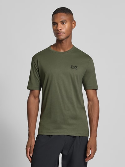EA7 Emporio Armani T-shirt met labelprint Leem - 4
