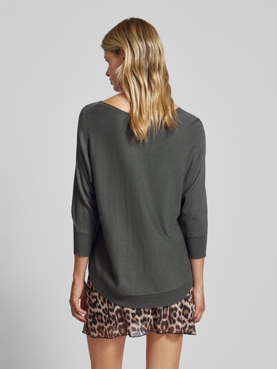 QS Gebreide pullover met 3/4-mouwen Antraciet - 5