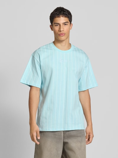 KARL KANI T-shirt met labelstitching Oceaanblauw - 4