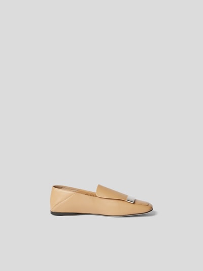 Sergio Rossi Slipper mit Label-Applikation Sand 6