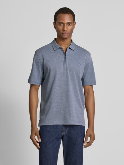 Christian Berg Men Poloshirt met polokraag Jeansblauw - 4