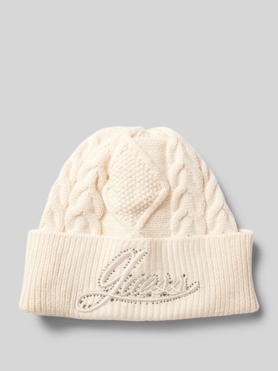 Guess Beanie met labelstitching, model 'ROSELYN' Offwhite - 1